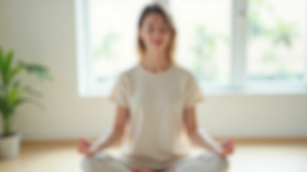 Person in meditation pose showing proper posture with straight spine, relaxed shoulders, and peaceful facial expression in natural light