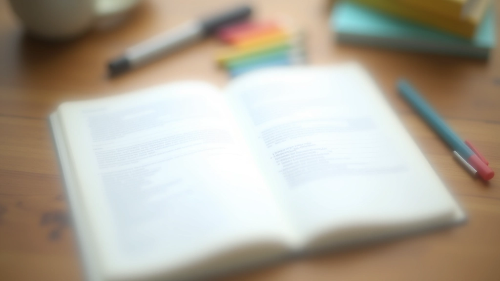 Structured journal page with organized sections and bullet points, color-coded markers nearby